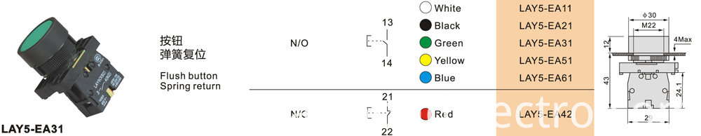 معلمة سلسلة XB2-EA Parameter of XB2-EA Series